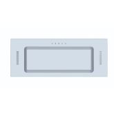 Essentials Ubicon75w.1 75Cm White Glass Canopy Cooker Hood