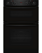 Neff U1DCC0AK3B CircoTherm Main oven, 2 functions, Red LED display. 2nd oven 3 functions