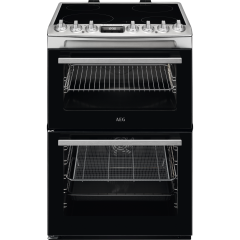 AEG CCX6740ACM 
60cm Double Oven with Multi-function main oven and conventional top oven, Fast heat 