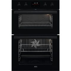 AEG DCB535060B 
Multifunction double oven, Steel fascia with Retractable Rotary Controls, 8 Main Ove