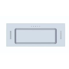 Essentials Ubicon75w.1 75Cm White Glass Canopy Cooker Hood