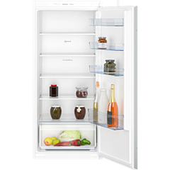 Neff KI1411SE0G 122x54 built in fridge, vegetable box, LED Light, 5 glass shelves, door open warning