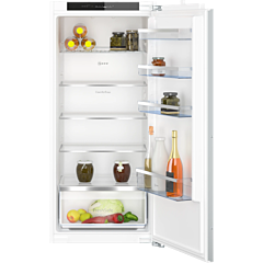 Neff KI1412FE1G 122x54 built in fridge, vegetable box, LED Light, 5 glass shelves, fixed hinge