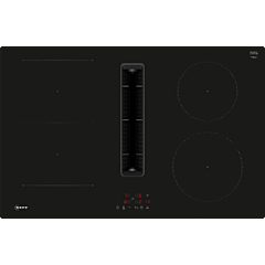 Neff V58NBS1L0 80cm Venting Hob, Touch Control, 4 x zones, 1 Combi zone + Ventilation, Auto-On fan, 