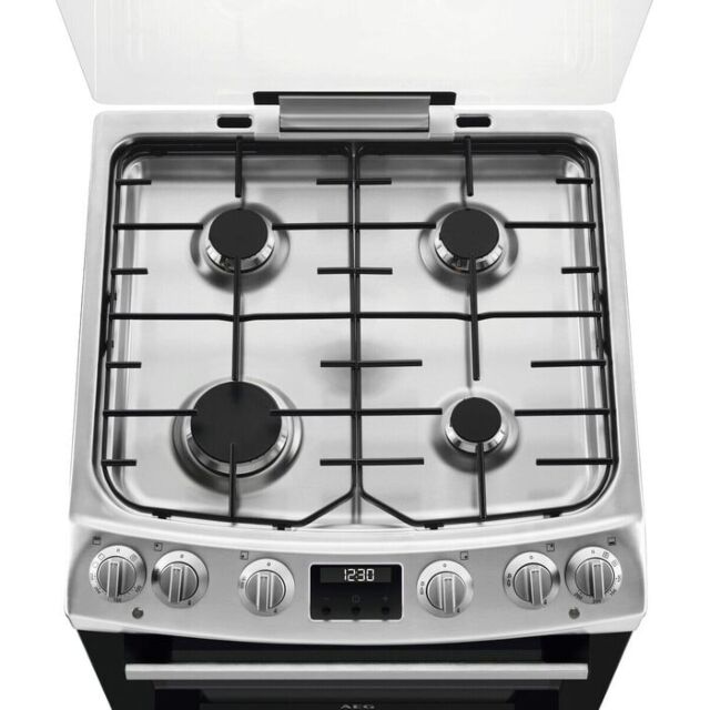 AEG CKX6540ACM
Dual fuel 60cm Double Oven with Thermaflow® fan operated main oven and conventional
