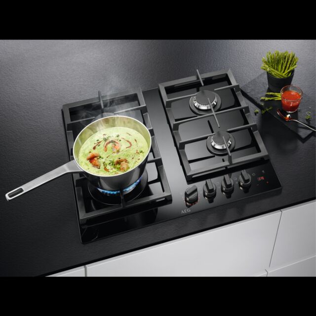 AEG HKB64450NB 60cm Gas Hob - Black