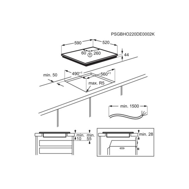 AEG TN64IA04FB 59cm Induction Hob