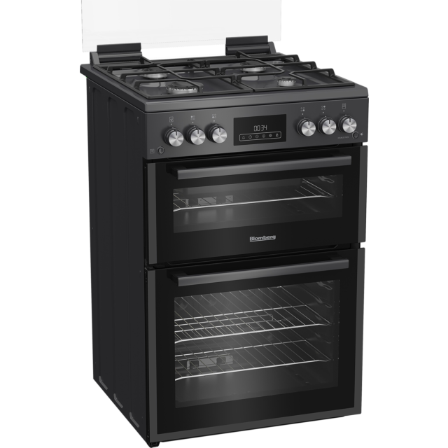 Blomberg GGRN655N 60cm Double Oven Gas Cooker with Gas Hob - Anthracite