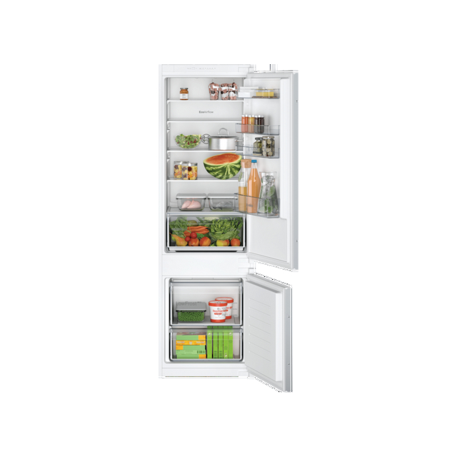 Bosch KIV87NSE0G 54.1cm 70/30 Built In Fridge Freezer - White