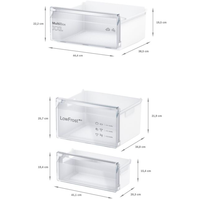 Bosch KIV87NSE0G 54.1cm 70/30 Built In Fridge Freezer - White
