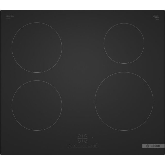 Bosch PIE61ABB5E 60cm Induction Hob, Touch Control, 4 Zones, 17 power levels, timers, PowerBoost all