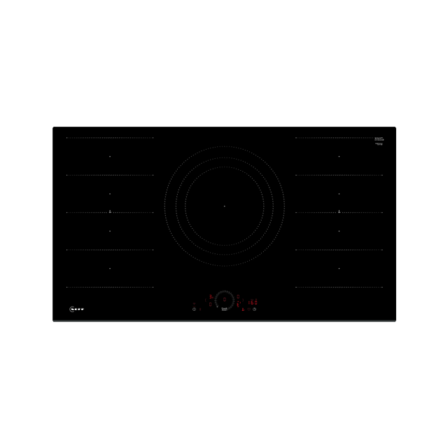 Neff T69FHV4L0 90cm Flex Induction Hob, Twist Touch Control, 2xFlex + 32cm triple zone, Extended Fry