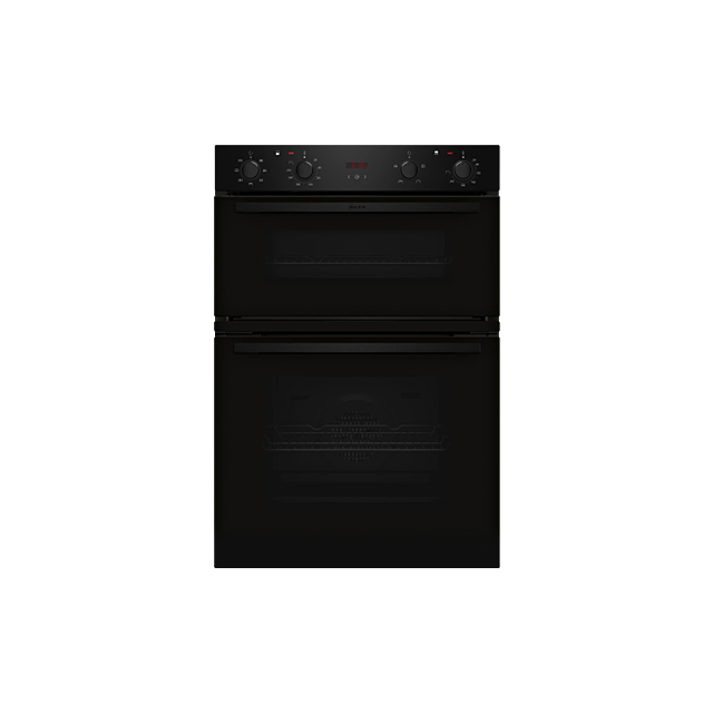Neff U1DCC0AK3B CircoTherm Main oven, 2 functions, Red LED display. 2nd oven 3 functions