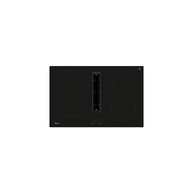 Neff V58NBS1L0 80cm Venting Hob, Touch Control, 4 x zones, 1 Combi zone + Ventilation, Auto-On fan, 