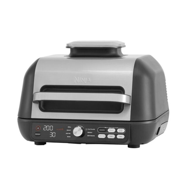 Ninja AG651UK Foodi MAX PRO Health Grill Flat Plate + Air Fryer - Black