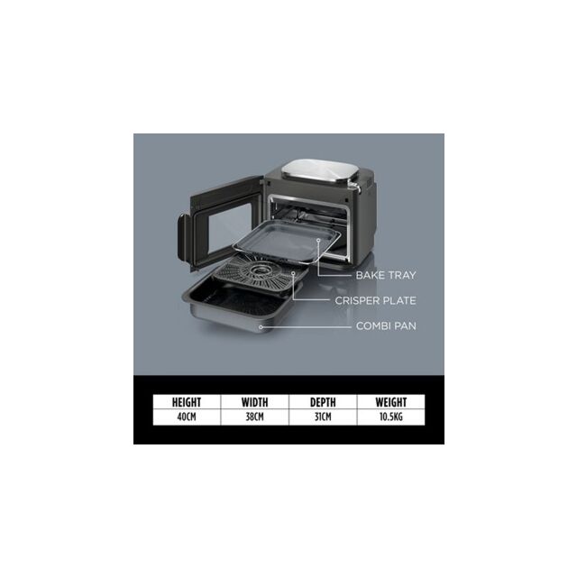 Ninja SFP700UK Combi 12-In-1 Multi-Cooker, Oven & Air Fryer - Grey