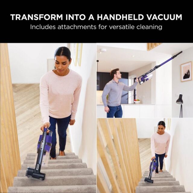 Shark IZ202UKT Cordless Stick Vacuum Cleaner - Pet Model - 40 Minutes Run Time - Purple