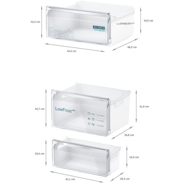 Siemens KI87VNSE0G 54.1 70/30 Integrated Low Frost Fridge Freezer