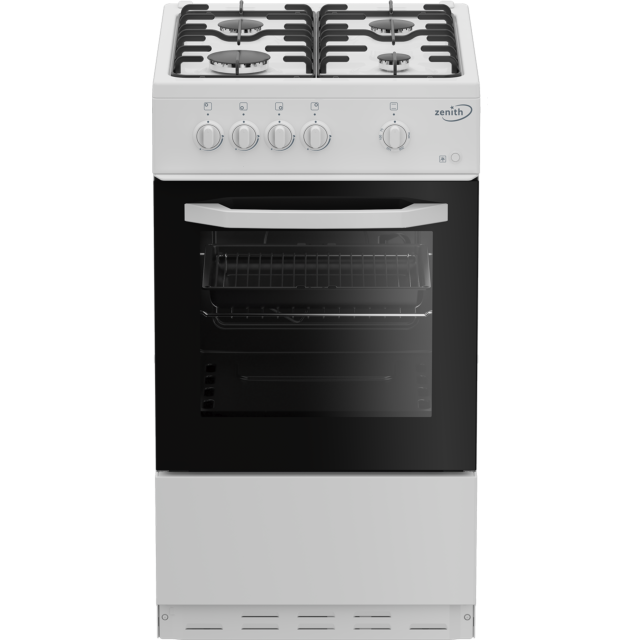 Zenith ZE501W 50cm Gas Single Oven with Gas Hob - White