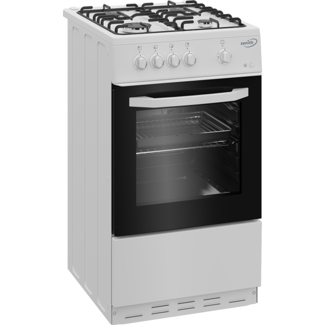 Zenith ZE501W 50cm Gas Single Oven with Gas Hob - White