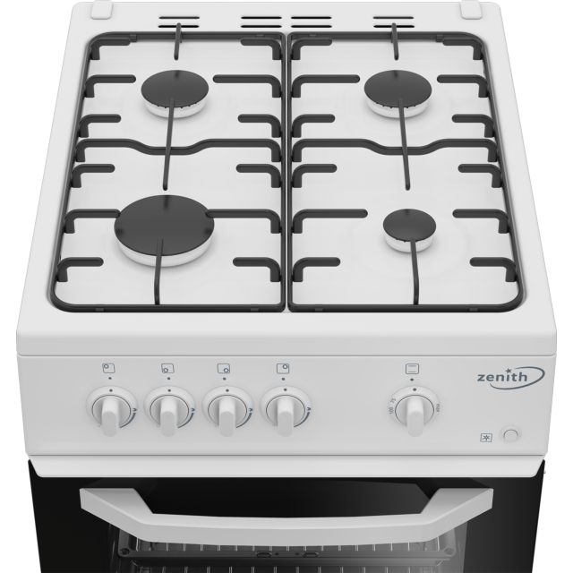 Zenith ZE501W 50cm Gas Single Oven with Gas Hob - White