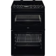 AEG CCX6740ACB 
60cm Double Oven with Multi-function main oven and conventional top oven, Fast heat 