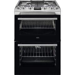 AEG CKX6540ACM 
Dual fuel 60cm Double Oven with Thermaflow® fan operated main oven and conventional 